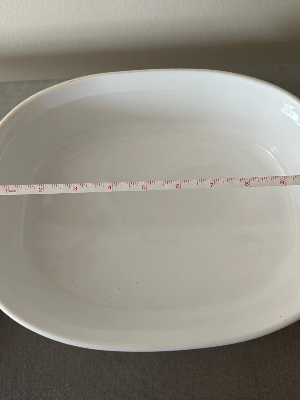 Vintage Corningware French White Oval Ceramic Casserole